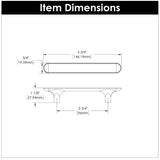 Kitchen Cabinet Handles 3-3/4 Inch (96mm) Center to Center - Hickory Hardware