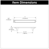 Kitchen Cabinet Handles 5-1/16 Inch (128mm) Center to Center - Hickory Hardware