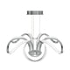 6-Light 30" Wide Modern/Contemporary Cage LED Chandelier Ceiling Light, 70W, 3000K, 3500LM, Adjustable Height