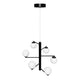 6-Lights, Chandelier, 47W, 3000K, Matte Black Body Finish, Dimmable