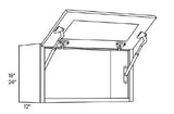 RTA - Elegant Smoky Grey - Horizontal Door Wall Cabinet | 30"W x 18"H x 12"D