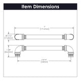 Pull 6-5/16 Inch (160mm) Center to Center - Hickory Hardware