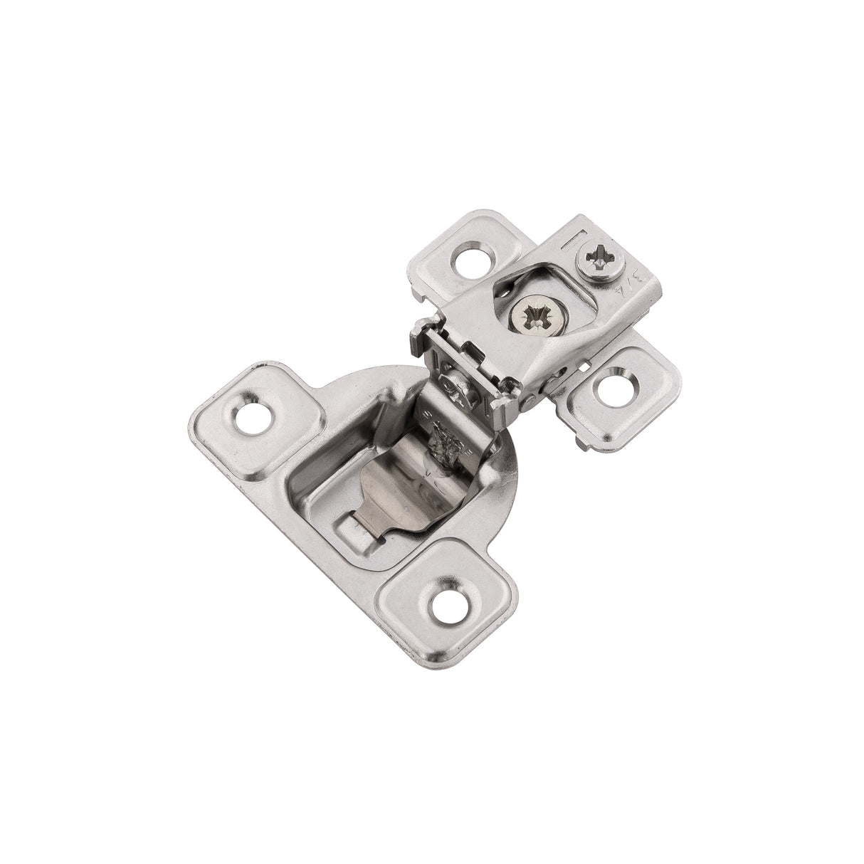 Hidden Hinge Concealed 3/4 Inch Overlay Face Frame Self-Close (2 Hinges/Per Pack) in Polished Nickel - Hickory Hardware