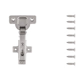 Hidden Cabinet Hinges Full Overlay Frameless Self-Close (2 Hinges/Per Pack) in Polished Nickel - Hickory Hardware