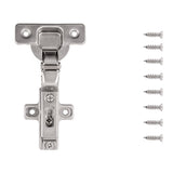 Hidden Hinges Full Inset Frameless Self-Close (2 Hinges/Per Pack) in Polished Nickel - Hickory Hardware