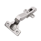 Hinge Concealed Frameless Corner Door Self-Close (2 Hinges/Per Pack) in Polished Nickel - Hickory Hardware