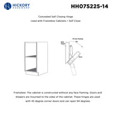 Hinge Concealed Frameless Corner Door Self-Close (2 Hinges/Per Pack) in Polished Nickel - Hickory Hardware