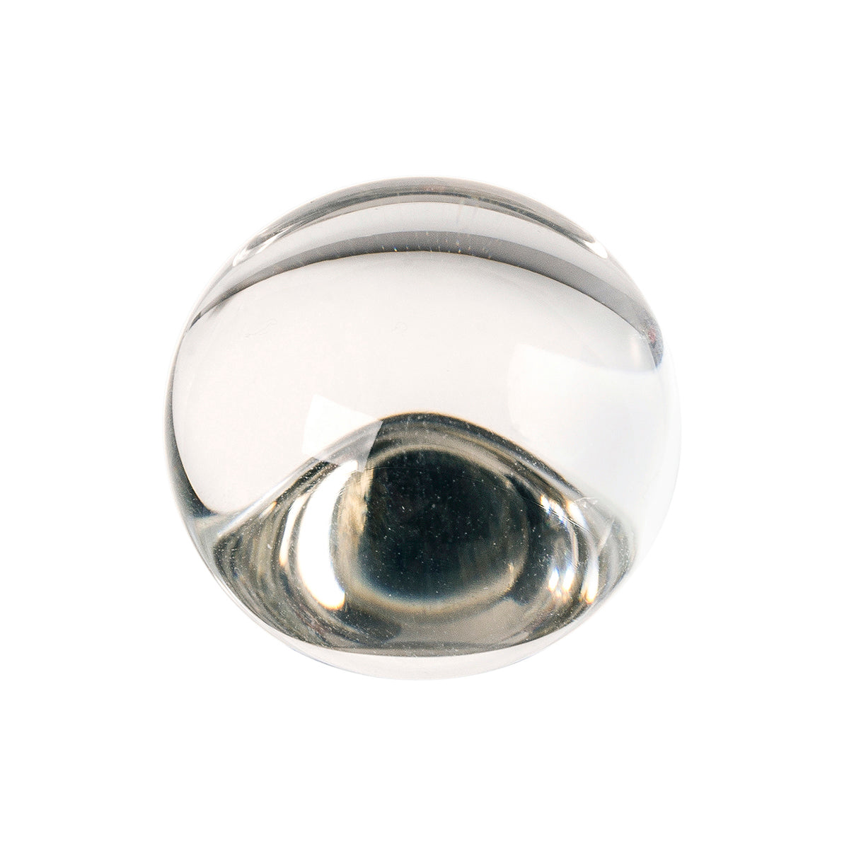 Satin Nickel Knob 1-3/8 Inch Diameter - Crystal Palace Collection