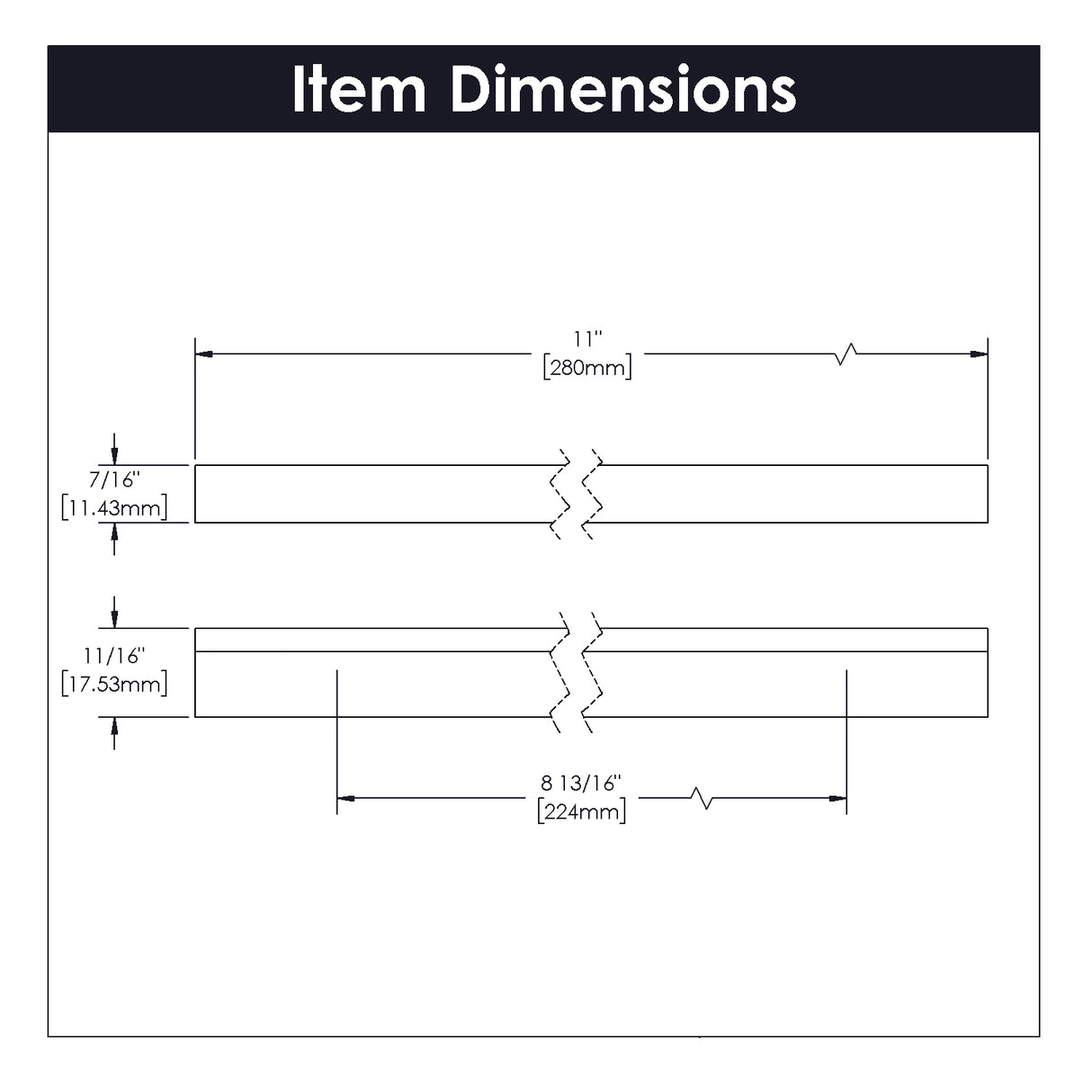 kitchen cabinet pulls 8-13/16 Inch (224mm) Center to Center - Hickory Hardware