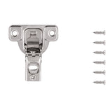 Hinge Concealed 1/2 Inch Overlay Face Frame Soft Close (2 Hinges/Per Pack) Polished Nickel - Hickory Hardware