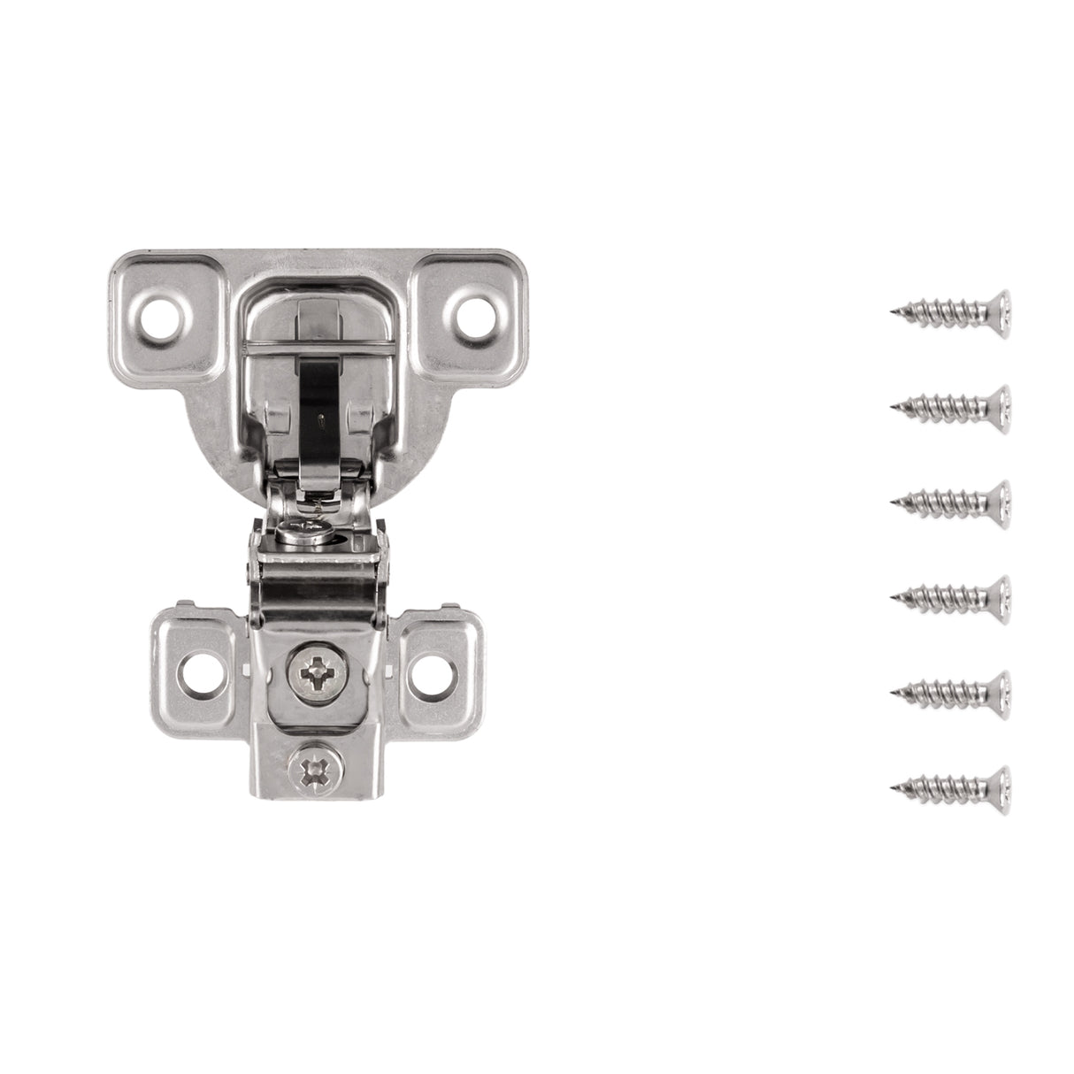 Hinge Concealed 1-3/8 Inch Overlay Face Frame Soft Close (2 Hinges/Per Pack) Polished Nickel - Hickory Hardware