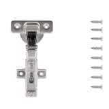 Hinge Concealed Half Overlay Frameless Soft Close (2 Hinges/Per Pack) Polished Nickel- Hickory Hardware