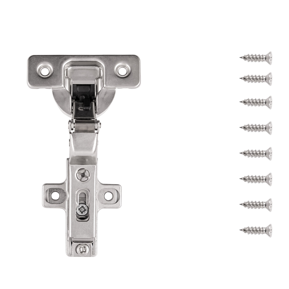 Hinge Concealed Full Inset Frameless Soft Close (2 Hinges/Per Pack) Polished Nickel - Hickory Hardware