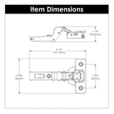 Hinge Concealed Full Inset Frameless Soft Close (2 Hinges/Per Pack) Polished Nickel - Hickory Hardware