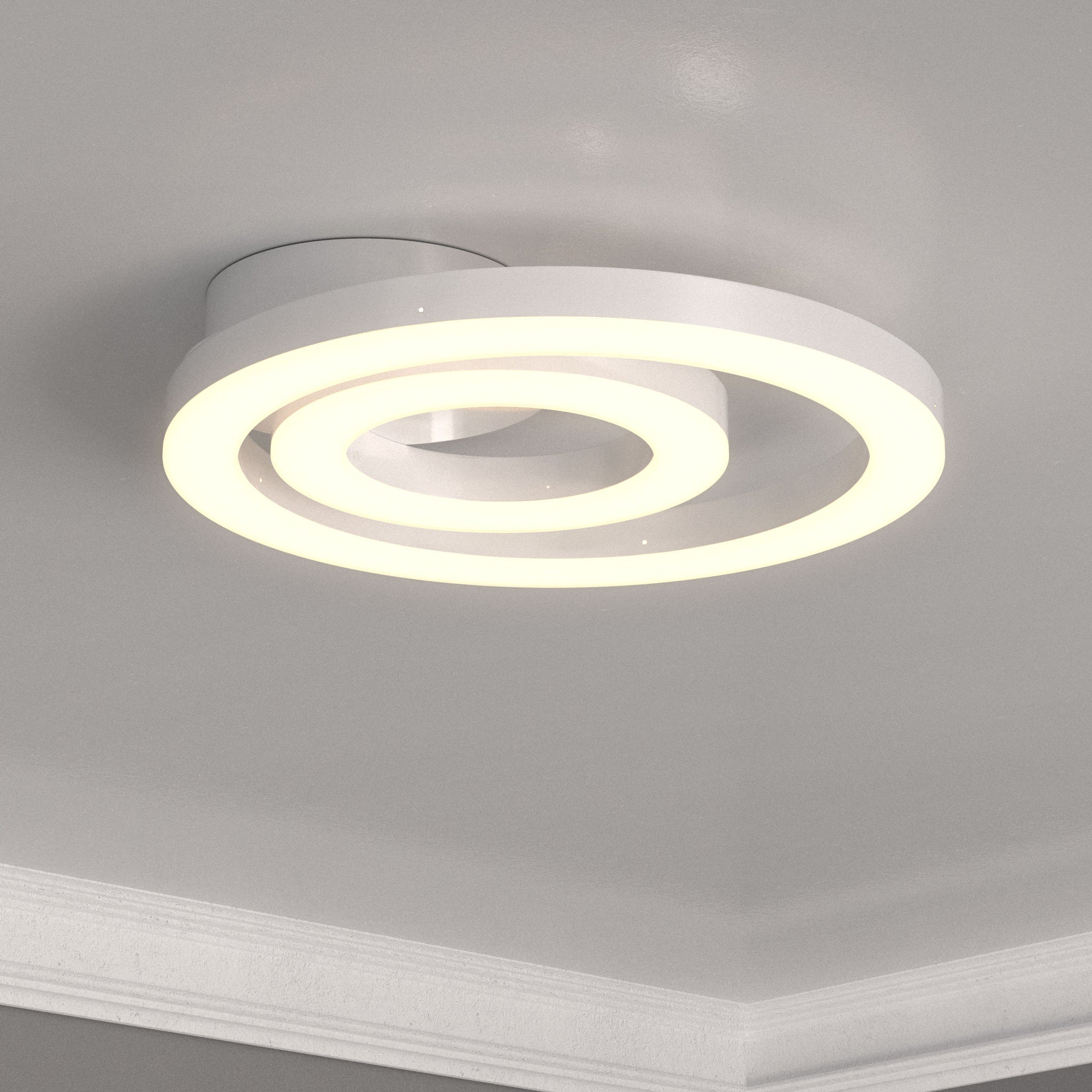 LED Flushmount Light, Dimmable, CCT Changeable (3000K-6500K), High Light White (P0172-42)