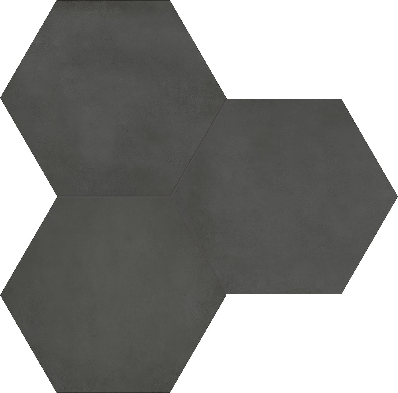 7 in Form Graphite Hexagon Matte Pressed Glazed Porcelain Tile