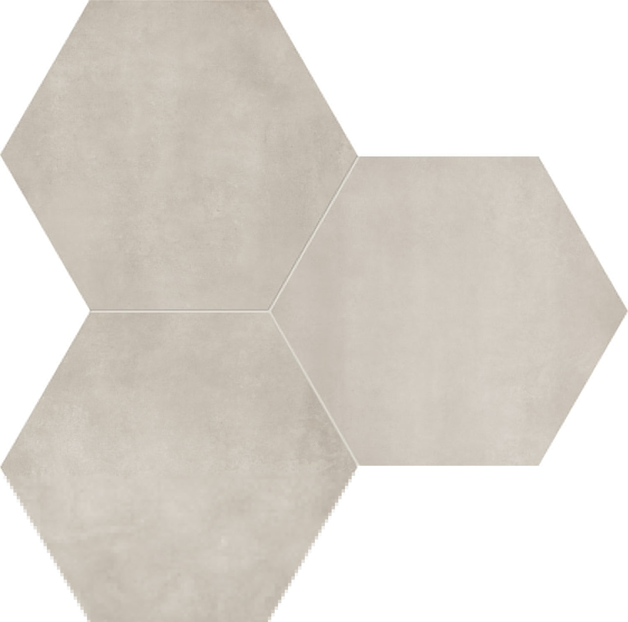7 In Hexagon Form Sand Matte Pressed Glazed Porcelain