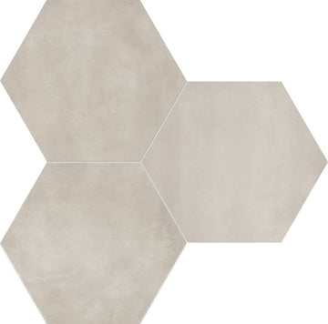 7 In Hexagon Form Sand Matte Pressed Glazed Porcelain