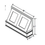 Hood -Charleston Saddle - 36"W x 23 1/2"H x 10 1/2"D