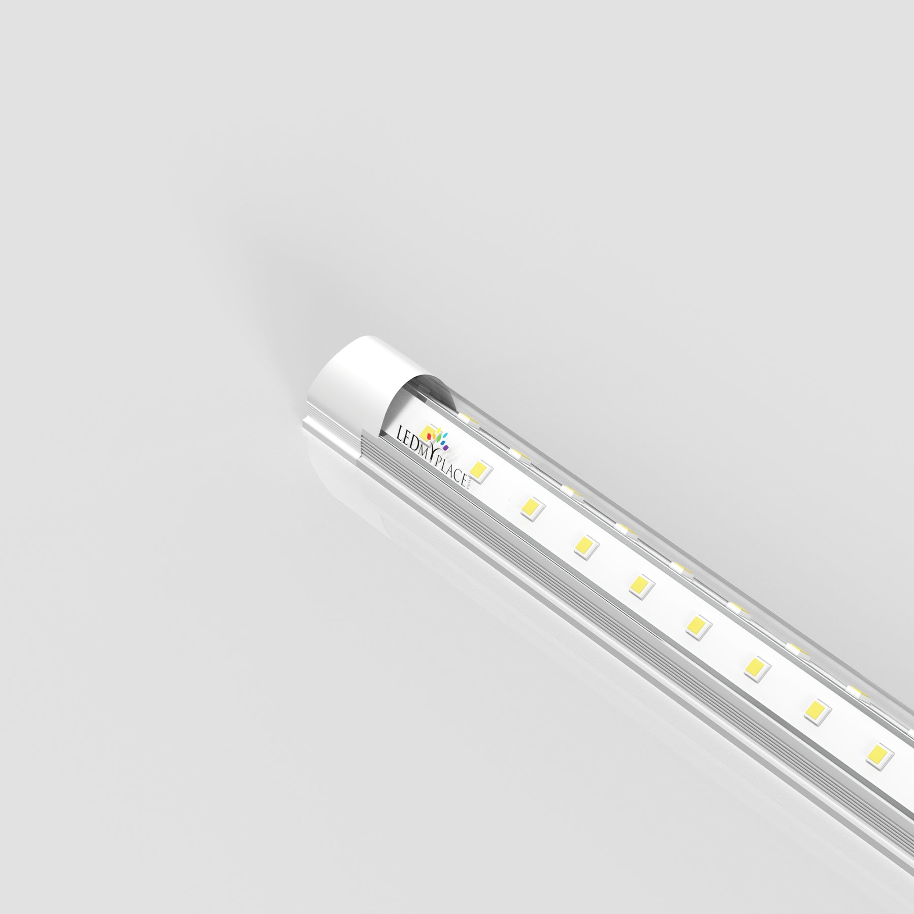 T8 8ft Integrated LED Tube Light 60W V Shape 6500K Clear, ETL Listed,