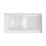 Shower Tray - Left Drain Single Threshold - Acrylic and Fiberglass - 60 X 32 X 5.5