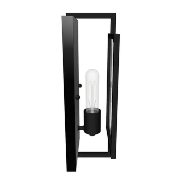 Matte Black Wall Sconce Light, UL Listed for Damp Location, E26 Base, for Bedroom Living Room Hallway Stairway