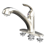 Single-Handle Pull-Out Kitchen Faucet With 2F Pull-Down Sprayer in Bronze