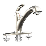 Single-Handle Pull-Out Kitchen Faucet With 2F Pull-Down Sprayer in Bronze