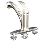 Single-Handle Pull-Out Kitchen Faucet With 2F Pull-Down Sprayer in Bronze