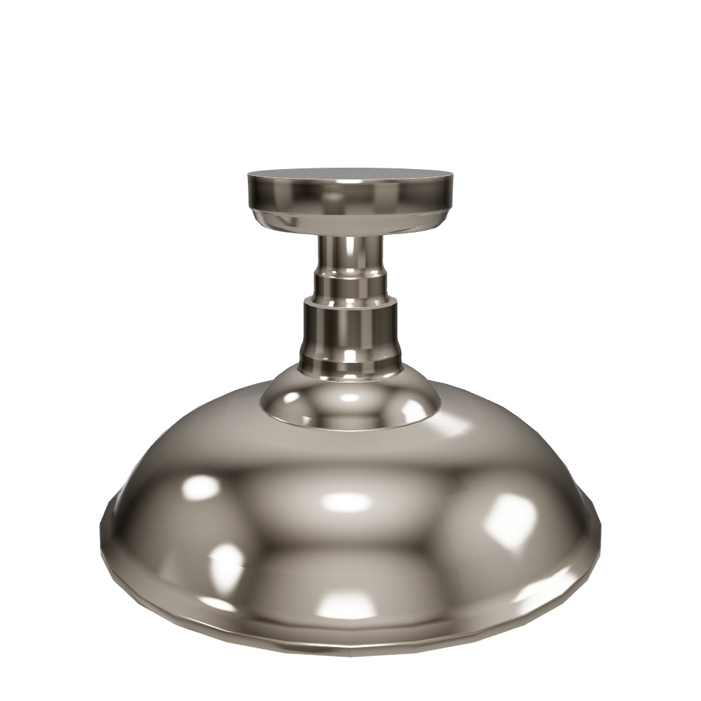 Industrial Style Brushed Nickel Semi Flush Mount Ceiling Fixture, E26 Base, UL Listed, 3 Years Warranty