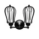 Steel Birdcage Wall Sconce Lighting Fixtures, Matte Black Finish, E26 Base, UL Listed, 3 Years Warranty