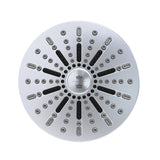 Rain Shower 2-Settings, Soft Self-Cleaning Nozzles, Brass Ball Joint With Stainless Steel Back Plate, ABS Face Plate