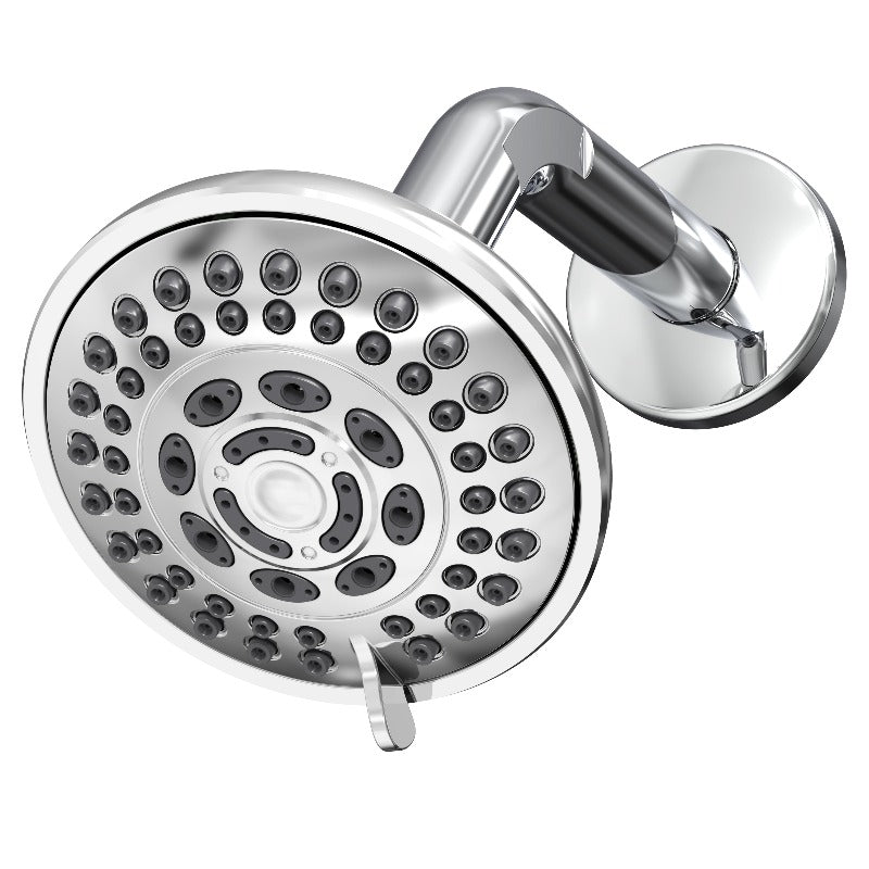 Shower Head 5-Settings, Soft Self-Cleaning Nozzles, Without ABS Shower Arm, ABS Ball Joint