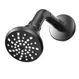 Shower Head Single Setting, Soft Self-Cleaning Nozzles, ABS Shower Arm