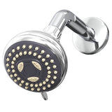 Shower Head 3-Settings, Soft Self-Cleaning Nozzles, ABS Shower Arm