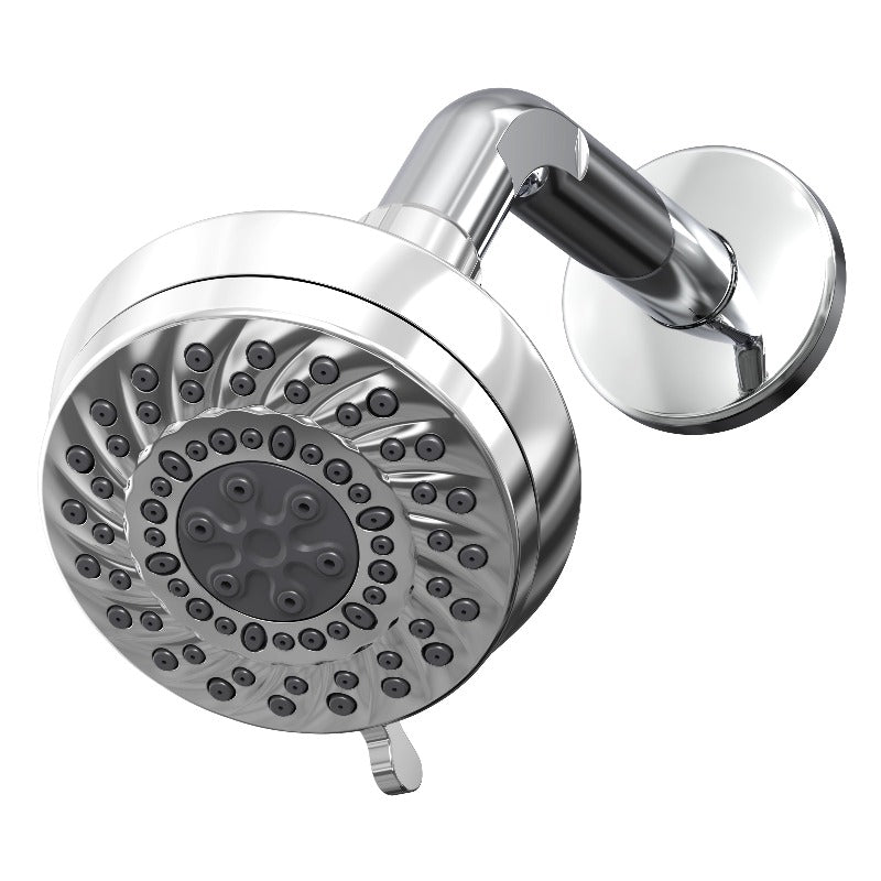 Shower Head 6-Settings, Soft Self-Cleaning Nozzles, Without ABS Shower Arm, ABS Ball Joint