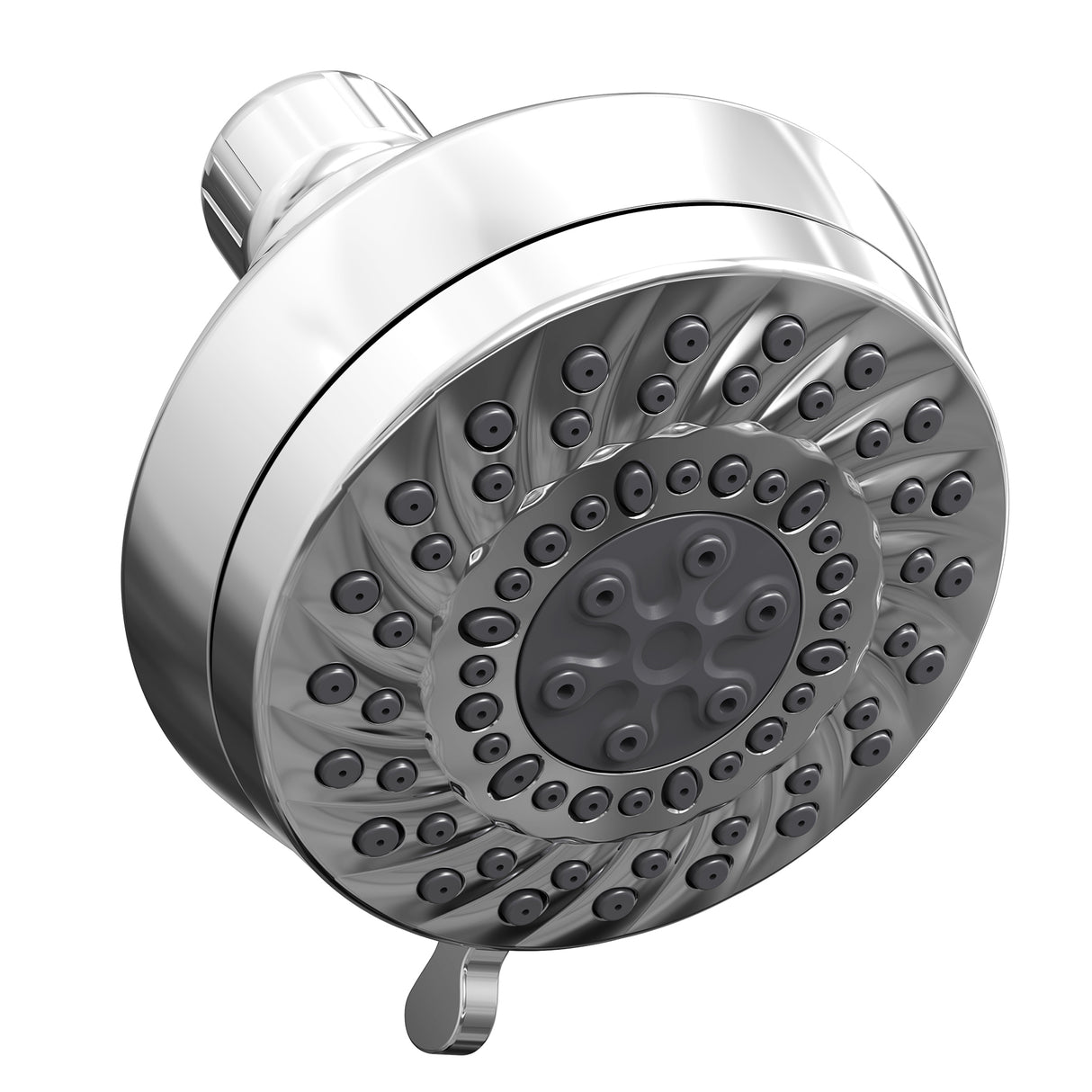 Shower Head 6-Settings, Soft Self-Cleaning Nozzles, Without ABS Shower Arm, ABS Ball Joint