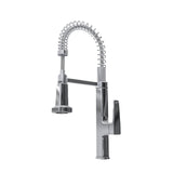 Pull Down Kitchen Faucet with Semi Pro Single Handle in Polished Chrome