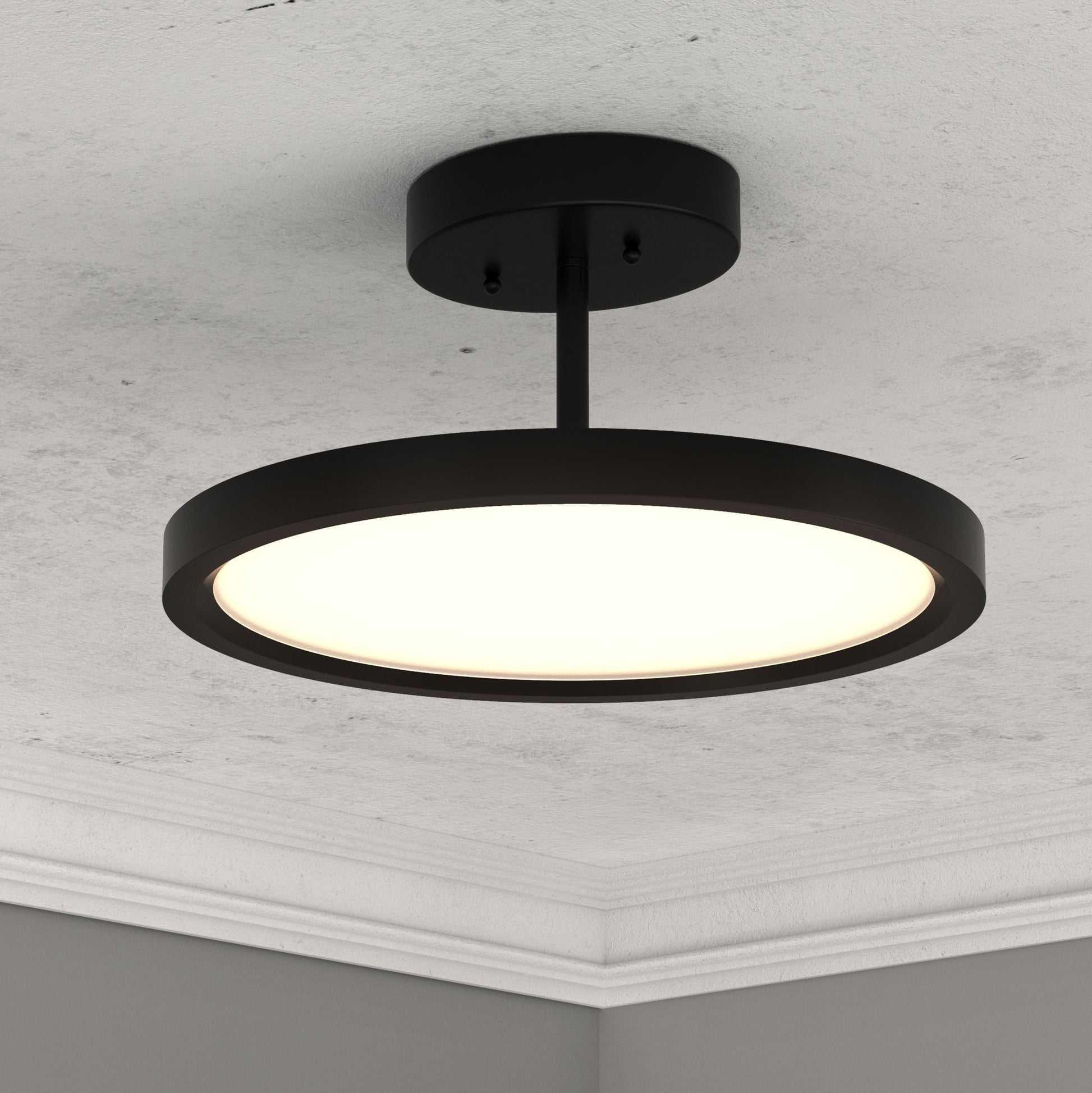 led-semi-flush-mount-ceiling-lights-round-shape