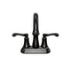 4 In. Centerset 2-Hole Double Handle Deck mount Bathroom Sink Faucet With Stainless Steel Spout & Pop-up in Oil Rubbed Bronze