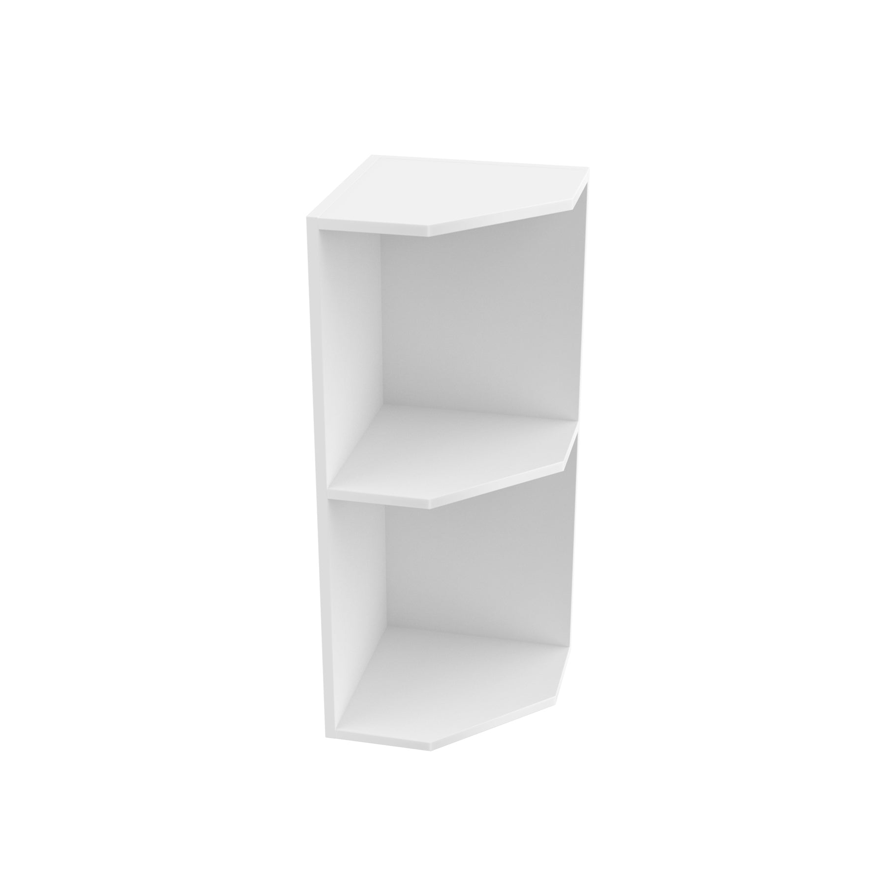 Wall Cabinet - RTA - Lacquer White - End Wall Shelf Cabinet | 12"W x 30"H x 12"D