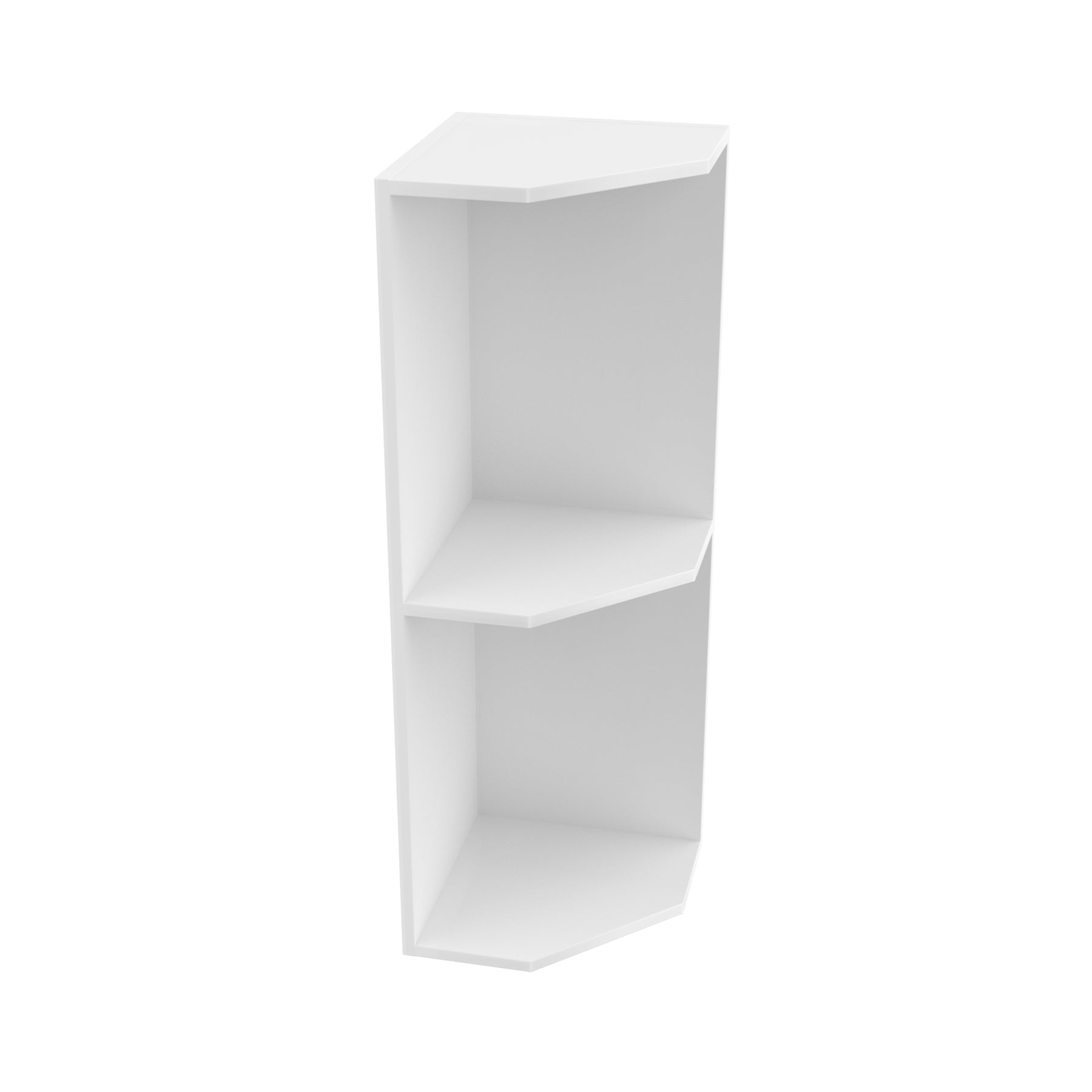 Wall Cabinet - RTA - Lacquer White - End Wall Shelf Cabinet | 12"W x 36"H x 12"D