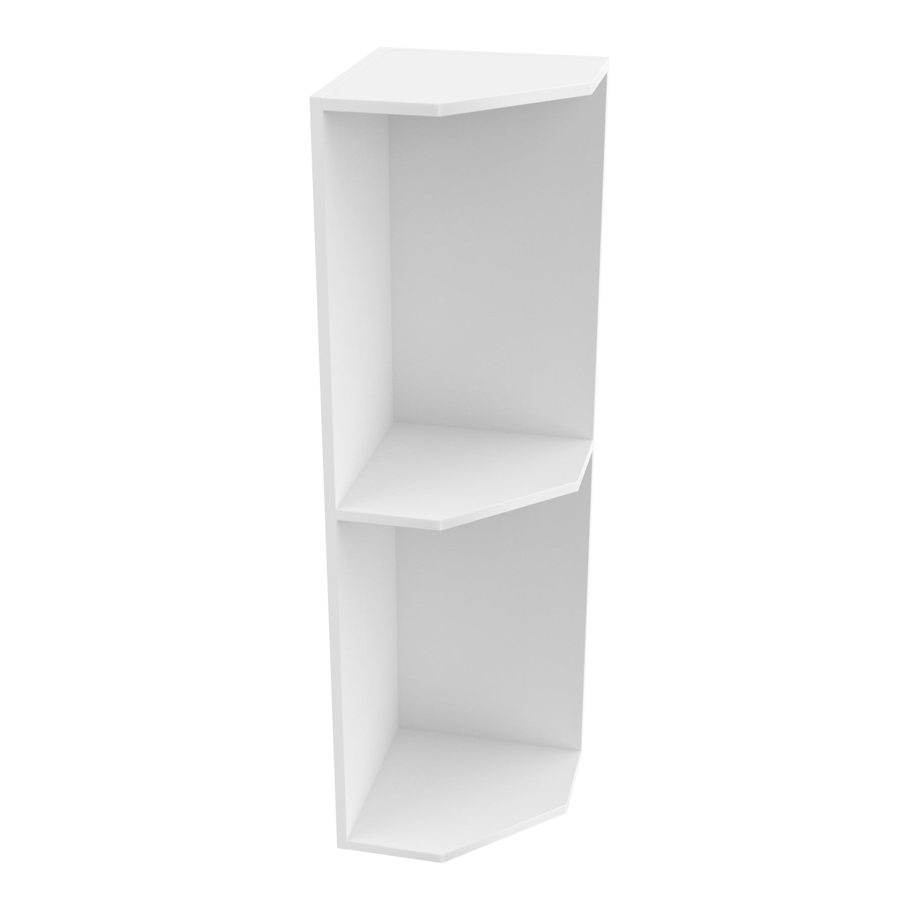 Wall Cabinet - RTA - Lacquer White - End Wall Shelf Cabinet | 12"W x 42"H x 12"D