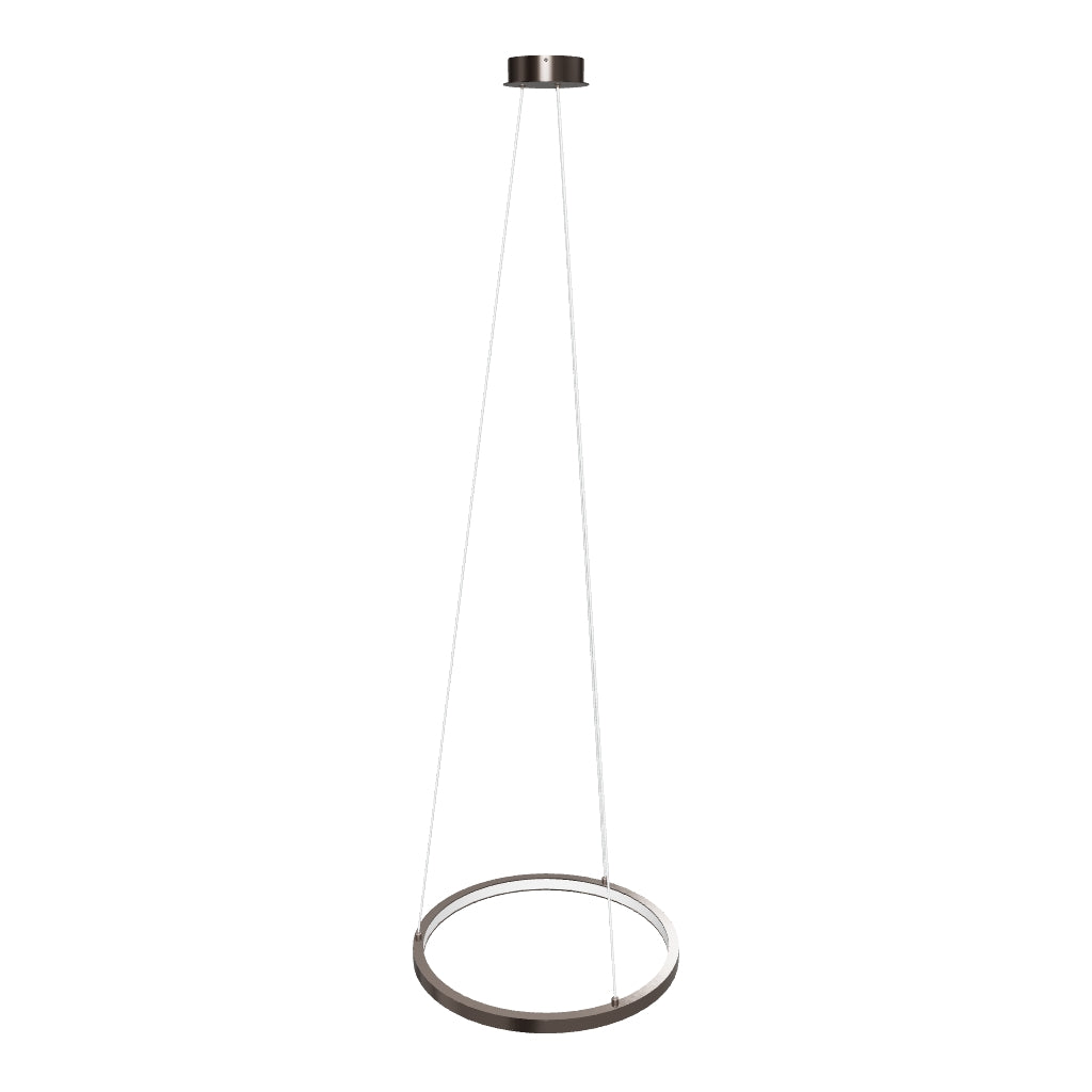 30W Round LED Pendant Light, Brushed Nickel Finish, Dimmable, 3000K (Warm White), 2900 Lumens, ETL Listed