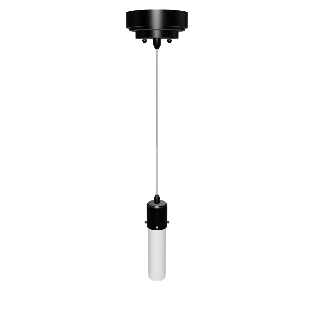 8W Dimmable LED Pendant Ceiling Light, 3000K (Warm White), Seedy Glass Shade, Dimmable, 400 Lumens, ETL Listed