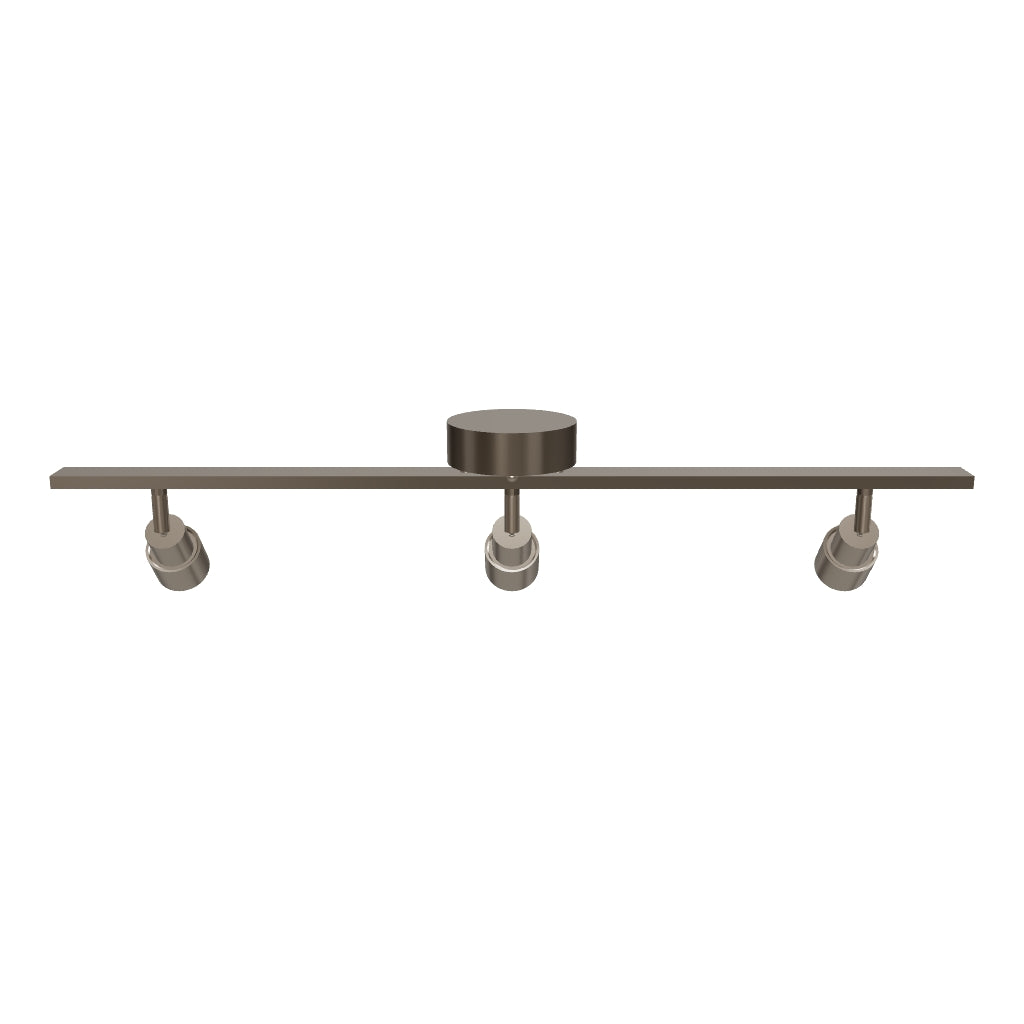 LED Track Lighting, Brushed Nickel Finish, Dimmable, 3000K, Flush Mount Spotlight Ceiling, Directional Ceiling Light for Dining Room, Bedroom, Office