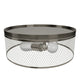 3-Lights Cage Style Flush Mount Fixture, Drum Shape, E26 Base, UL Listed, 3 Years Warranty