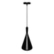 Matte Black Pendant Light Fixture, Subulate Style, E26 Base, Steel Body, UL Listed