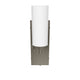 Wall Mount Sconce Lighting, Brushed Nickel with Opal Glass Shade, Decorative Wall Lamp, Dim: W4.6"xH15"xE3.5"