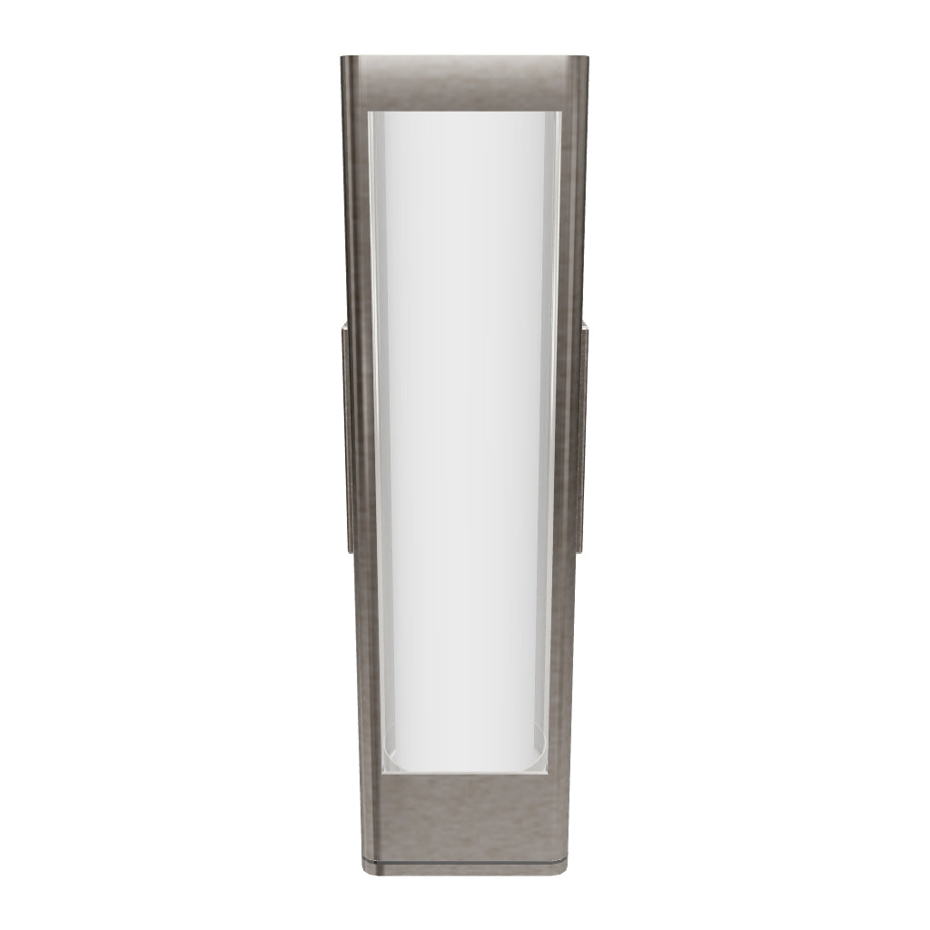 12W Modern LED Outdoor Wall Sconce Light, Silver Finish, Dimmable, ETL Listed - Wet Location